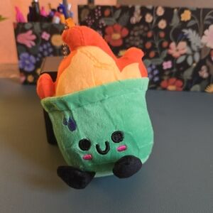 Dumpster Fire Plush Toy Keychain